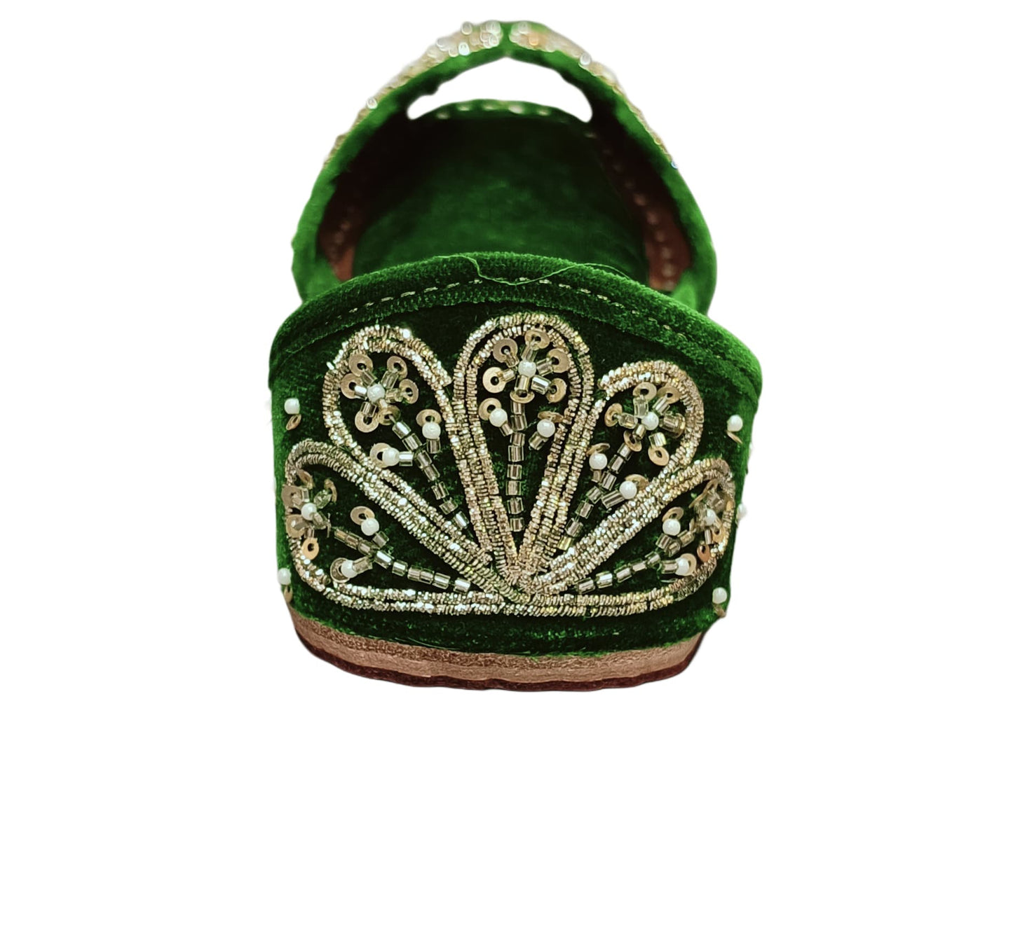 Women's Traditional Pink Embroidered Jutti - Open Toe Ethnic Footwear (LJ-054)