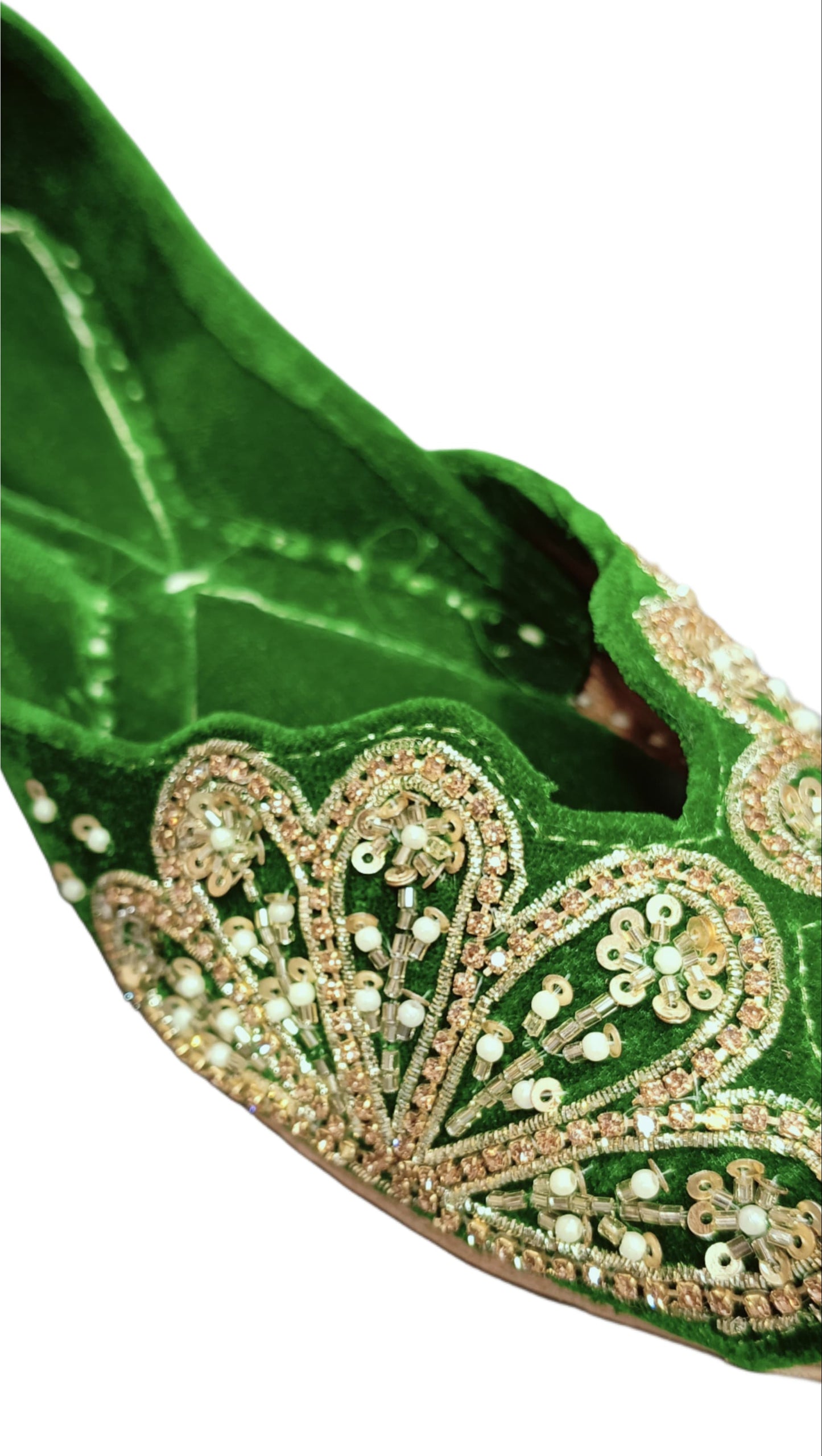 Women's Traditional Pink Embroidered Jutti - Open Toe Ethnic Footwear (LJ-054)