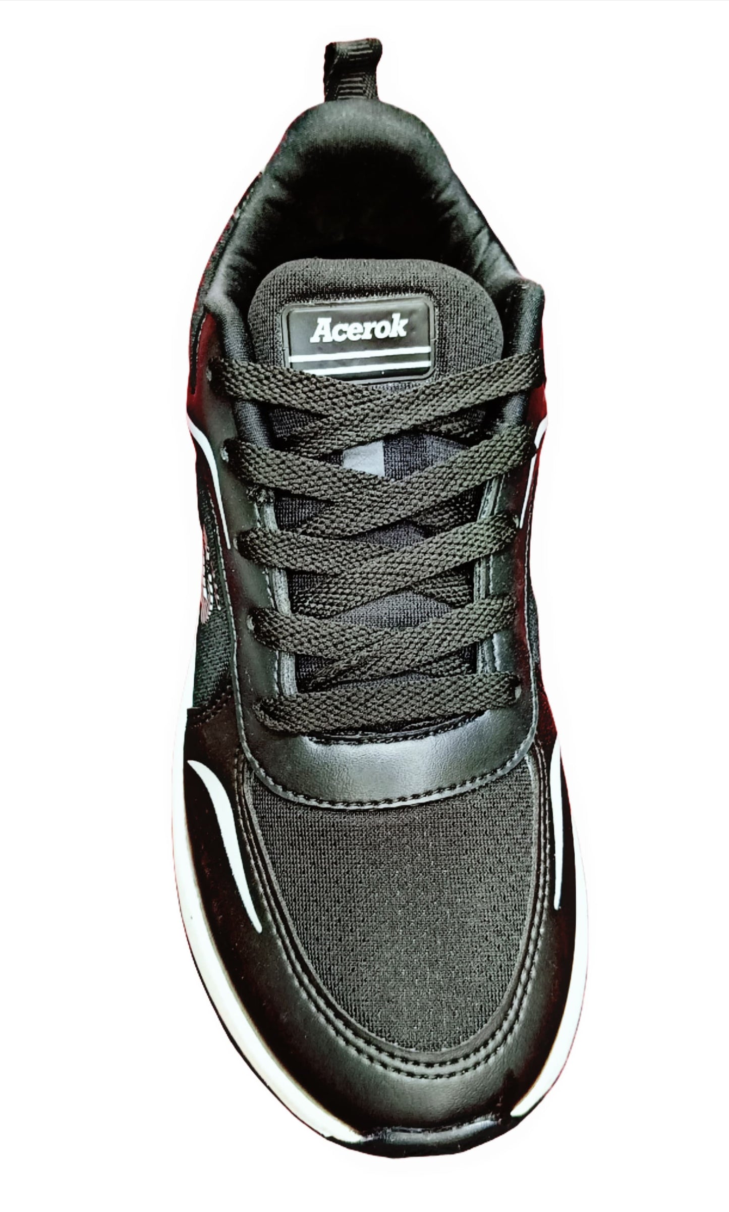Acerok Men’s Lightweight Black Sports Running Shoes (synergy)
