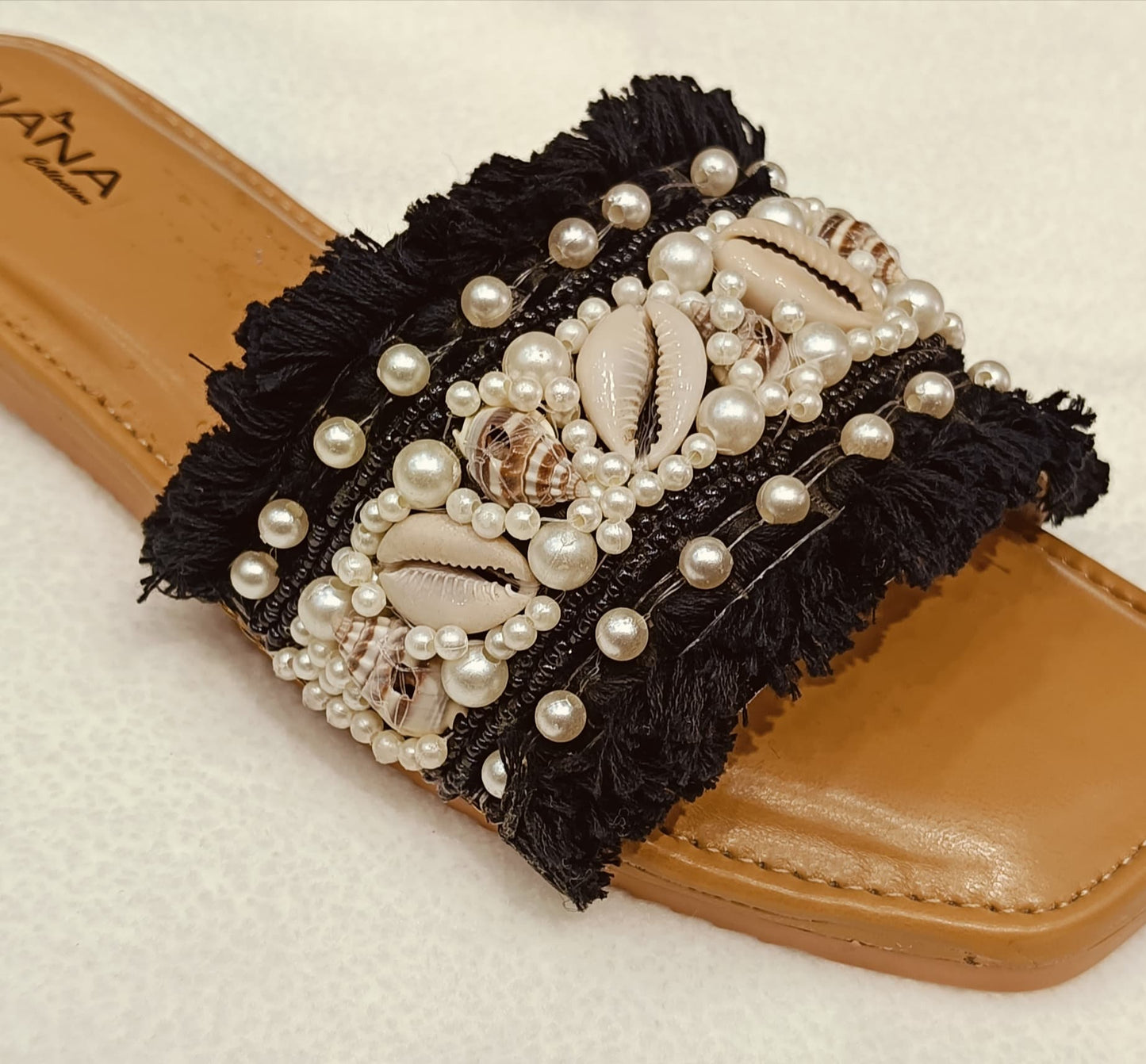 Women's Embellished Beach-Inspired Slide Flats (LC-147)