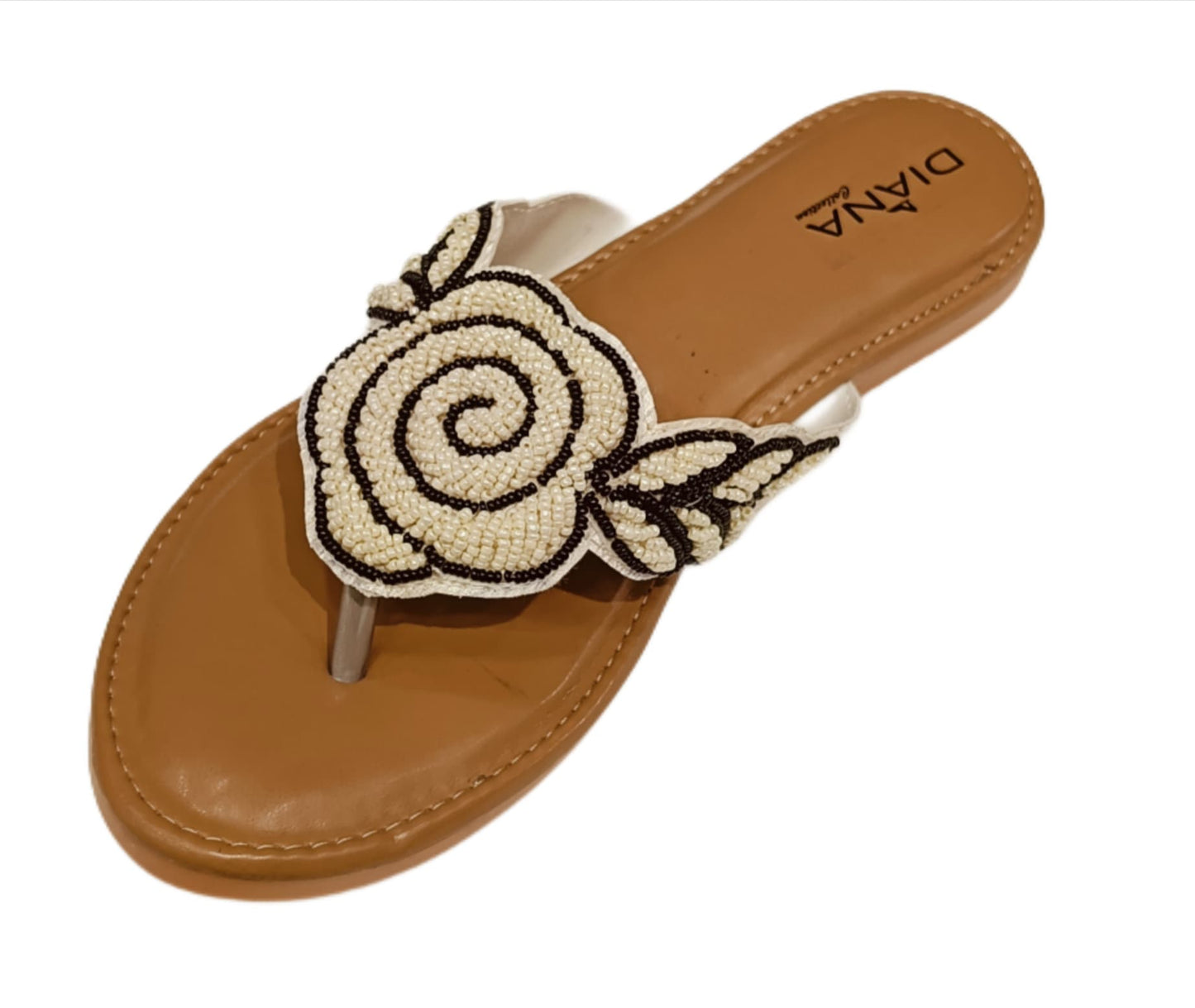 Women's Beaded Rose Embellished Flats (LC-149)