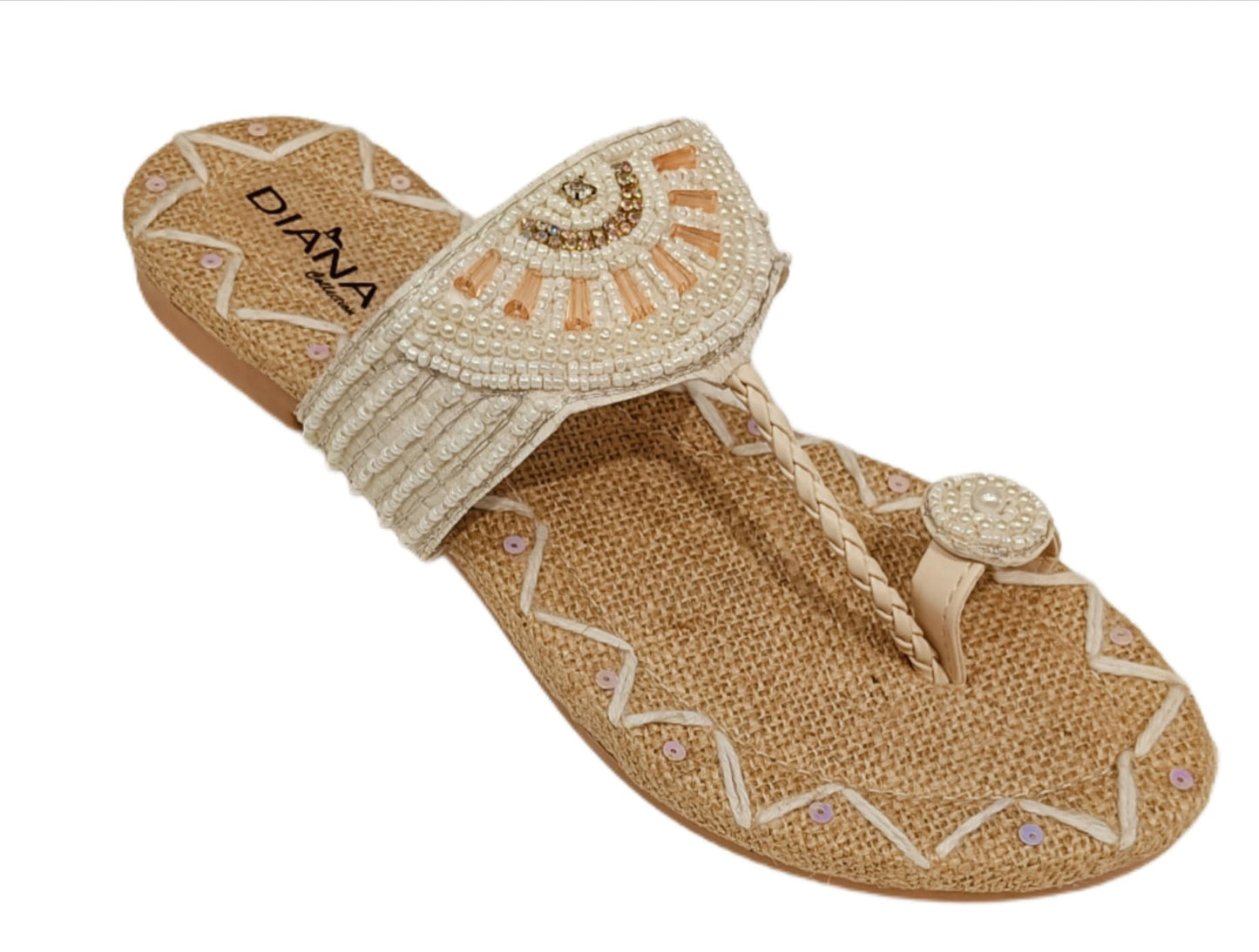 Ethnic Beaded Kolhapuri Flats for Women (LC-152)