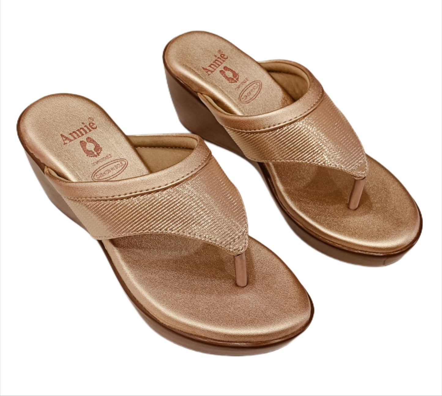 Annie Golden Wedge Toe-Ring heel (5986)