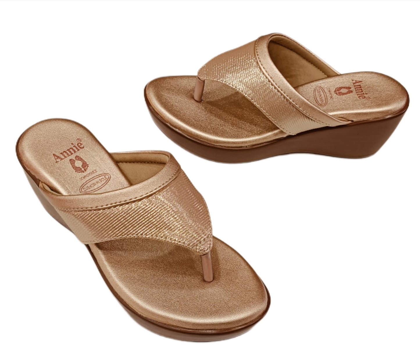 Annie Golden Wedge Toe-Ring heel (5986)