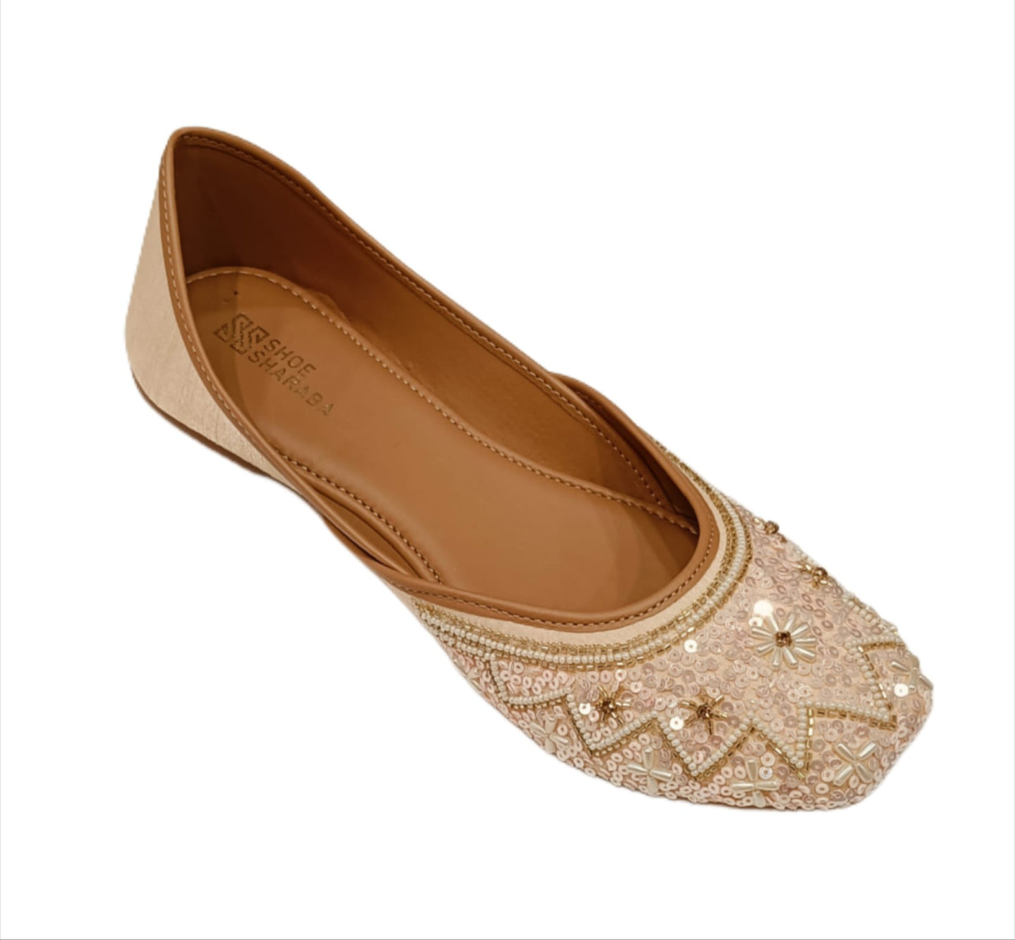 Elegant Embroidered Sequin Jutti for Women – Traditional Ethnic Footwear (LJ-K11)