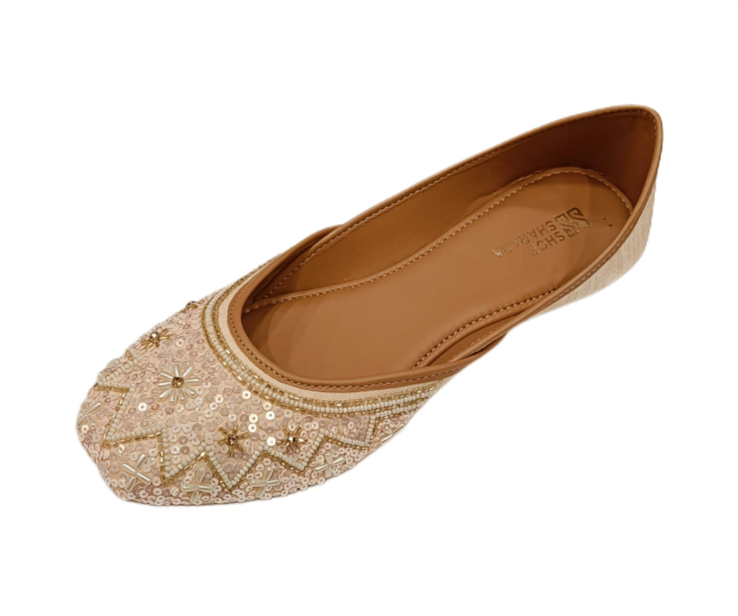 Elegant Embroidered Sequin Jutti for Women – Traditional Ethnic Footwear (LJ-K11)