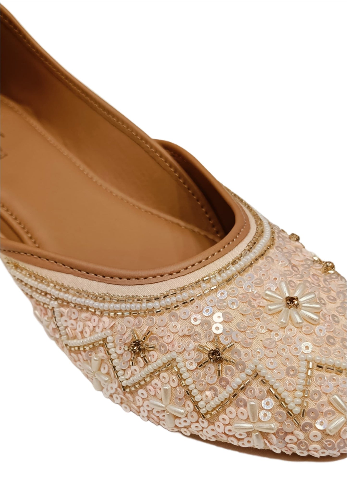 Elegant Embroidered Sequin Jutti for Women – Traditional Ethnic Footwear (LJ-K11)