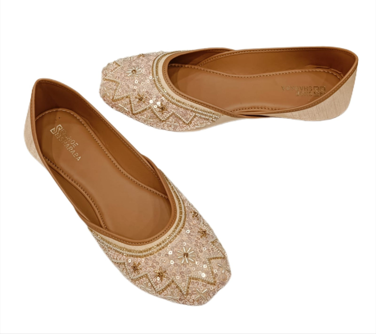 Elegant Embroidered Sequin Jutti for Women – Traditional Ethnic Footwear (LJ-K11)