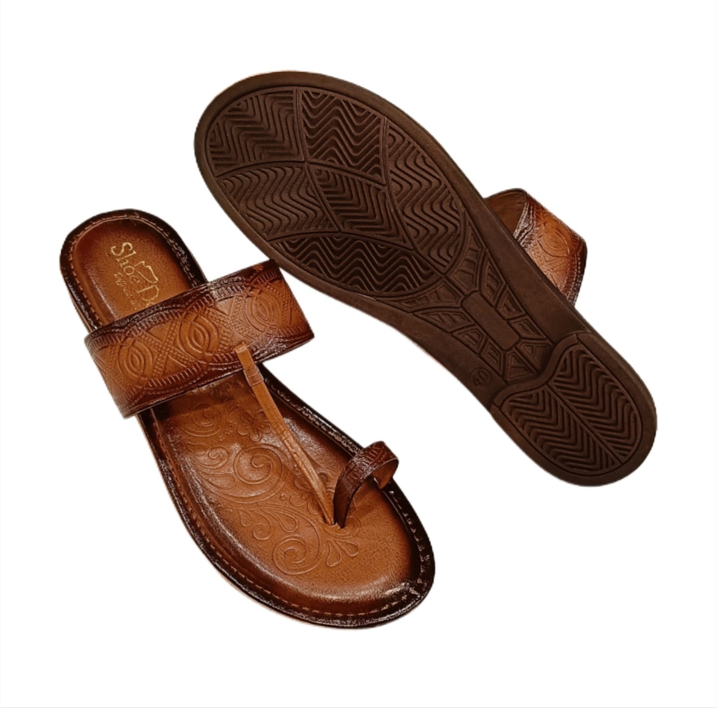 Traditional Kolhapuri Chappal for Women – Handcrafted Ethnic Leather Footwear (LC-2358)