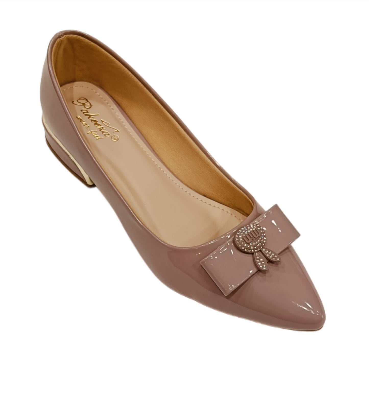 Elegant Patent Bow Ballerina Flats for Women (LB-2004)