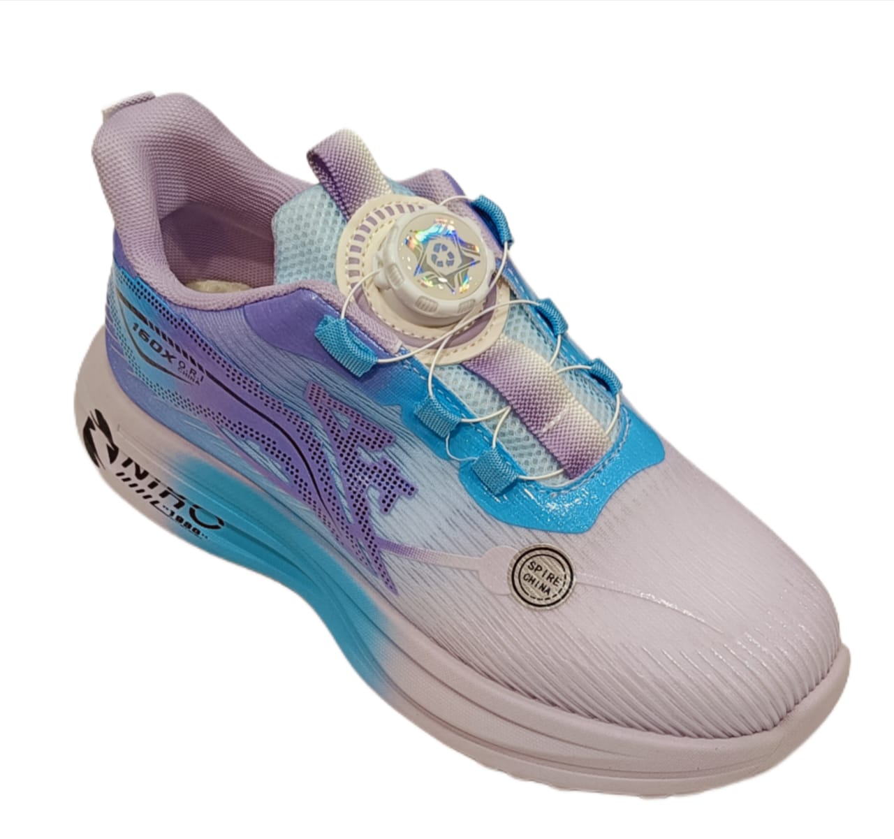 Unisex Gradient Purple Blue Sports Running Shoes with Quick Lock Laces (SS-9907)