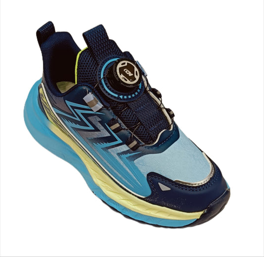 Blue Sports Sneakers with Dial Closure – Lightweight, Breathable &Shock-Absorbent(SS-B330)
