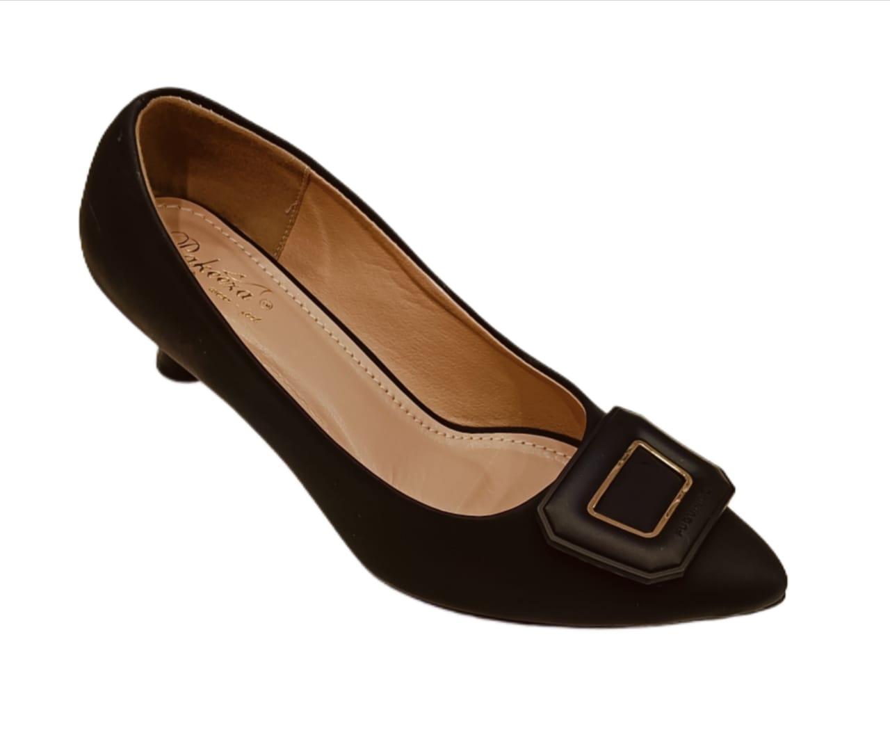 Women’s Pointed Toe Low Heel Pumps – Elegant Slip-On Office & Party Wear with Designer Buckle (LB-CL70)