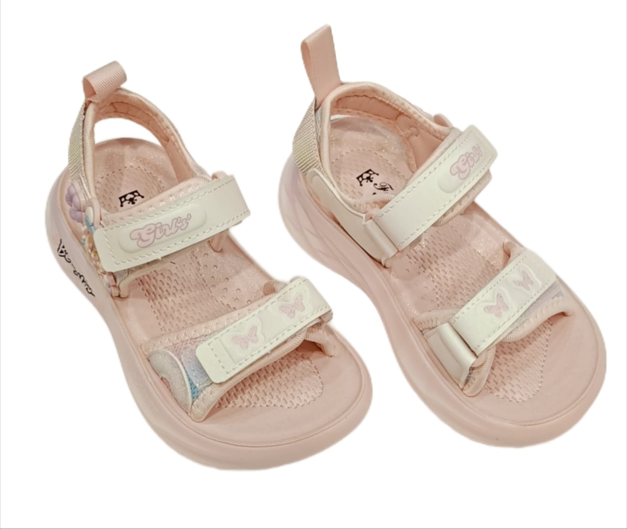 Girls’ Cute Cartoon Design Lightweight Velcro Sandals (KS-3509)