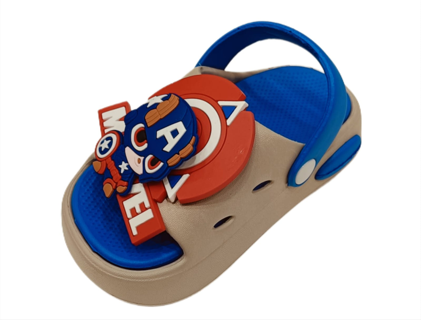 Kids Captain America Cartoon Clogs β Lightweight & Waterproof (KC-MARVEL)