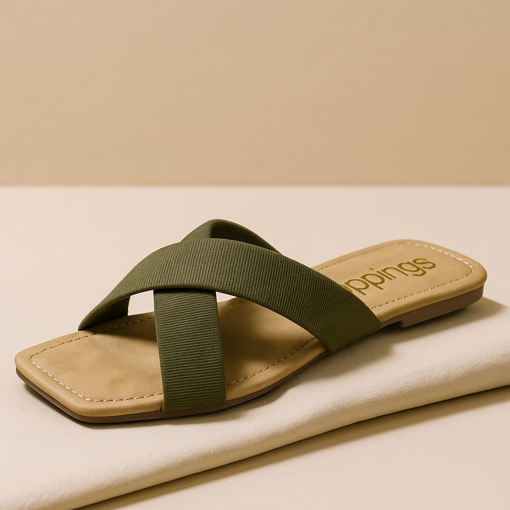 Steppings Women's Criss-Cross Flat Slide Sandals – Minimalist Comfort Footwear (2013)
