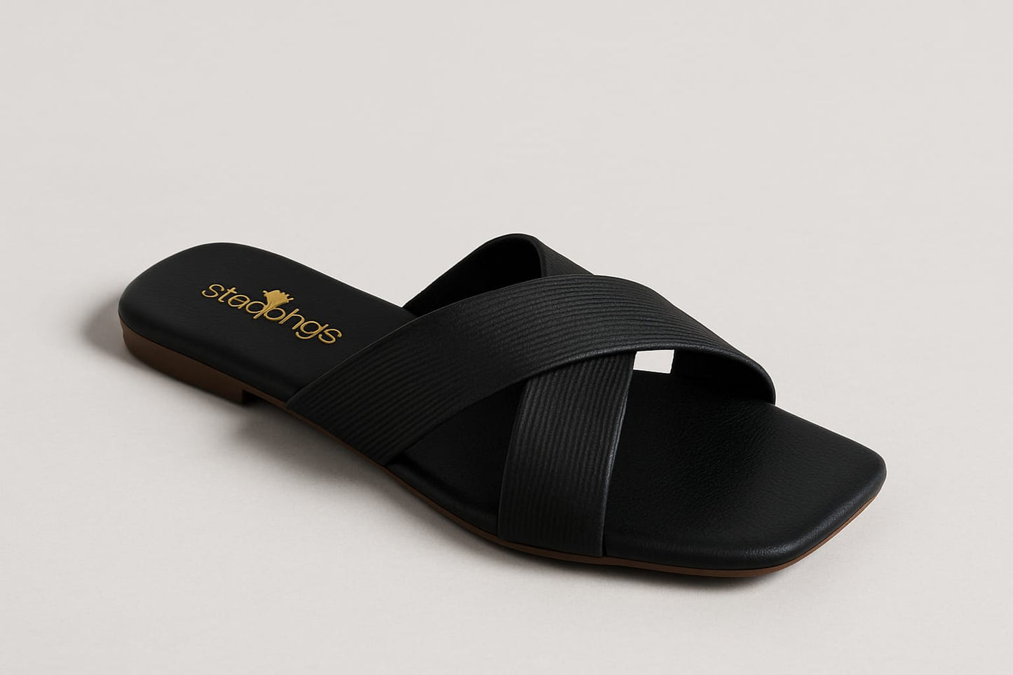 Steppings Women's Criss-Cross Flat Slide Sandals – Minimalist Comfort Footwear (2013)