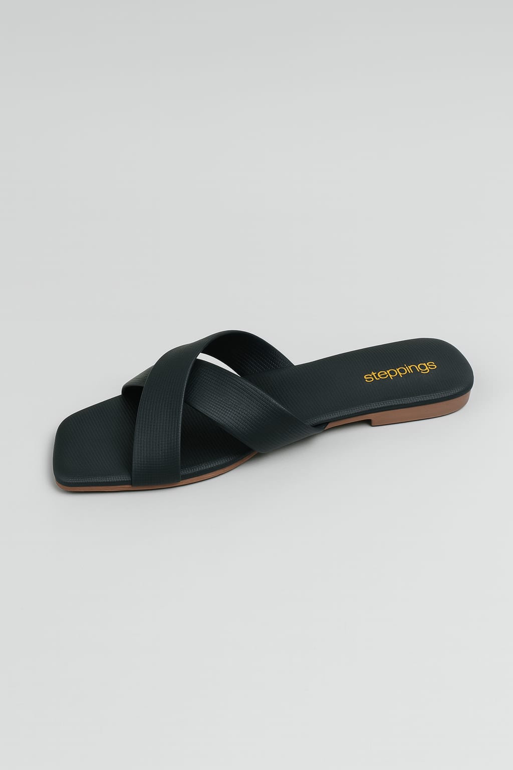 Steppings Women's Criss-Cross Flat Slide Sandals – Minimalist Comfort Footwear (2013)