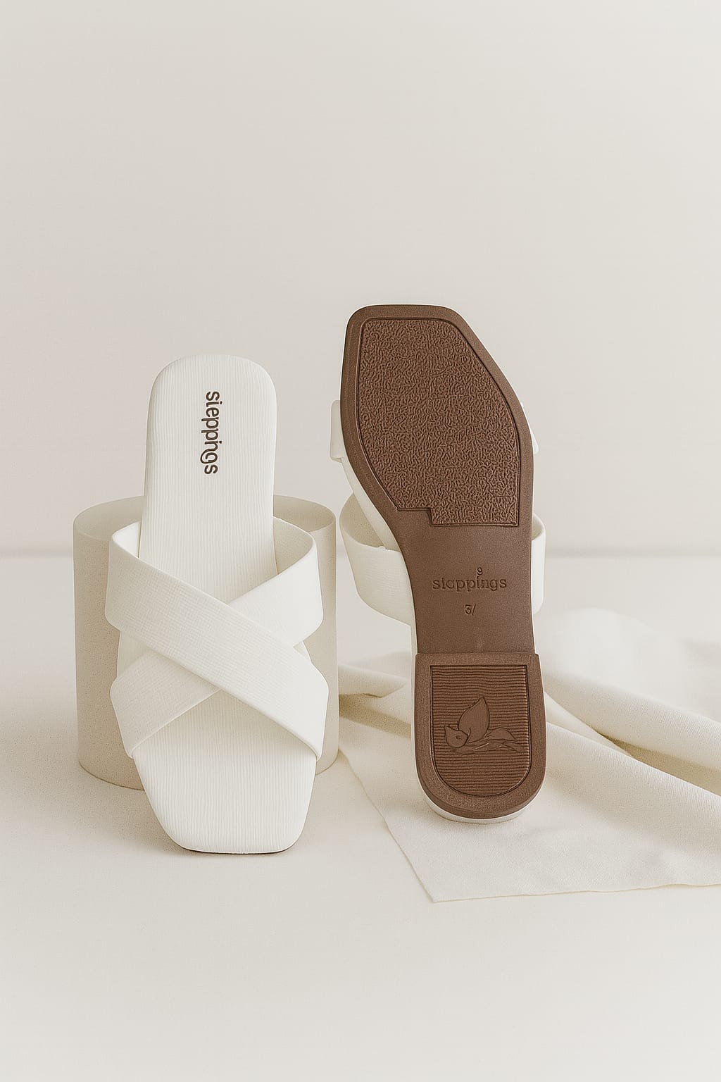 Steppings Women's Criss-Cross Flat Slide Sandals – Minimalist Comfort Footwear (2013)