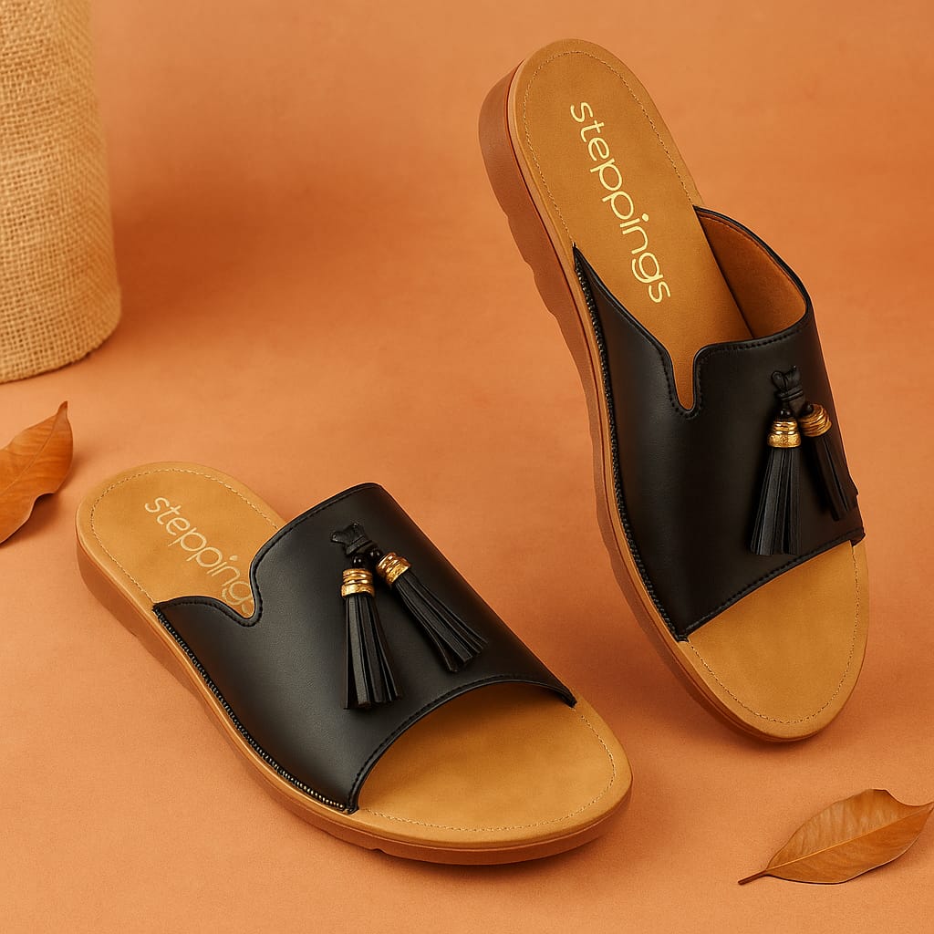 Steppings Women's Tassel Slip-On Flats β Premium Comfort (V906)