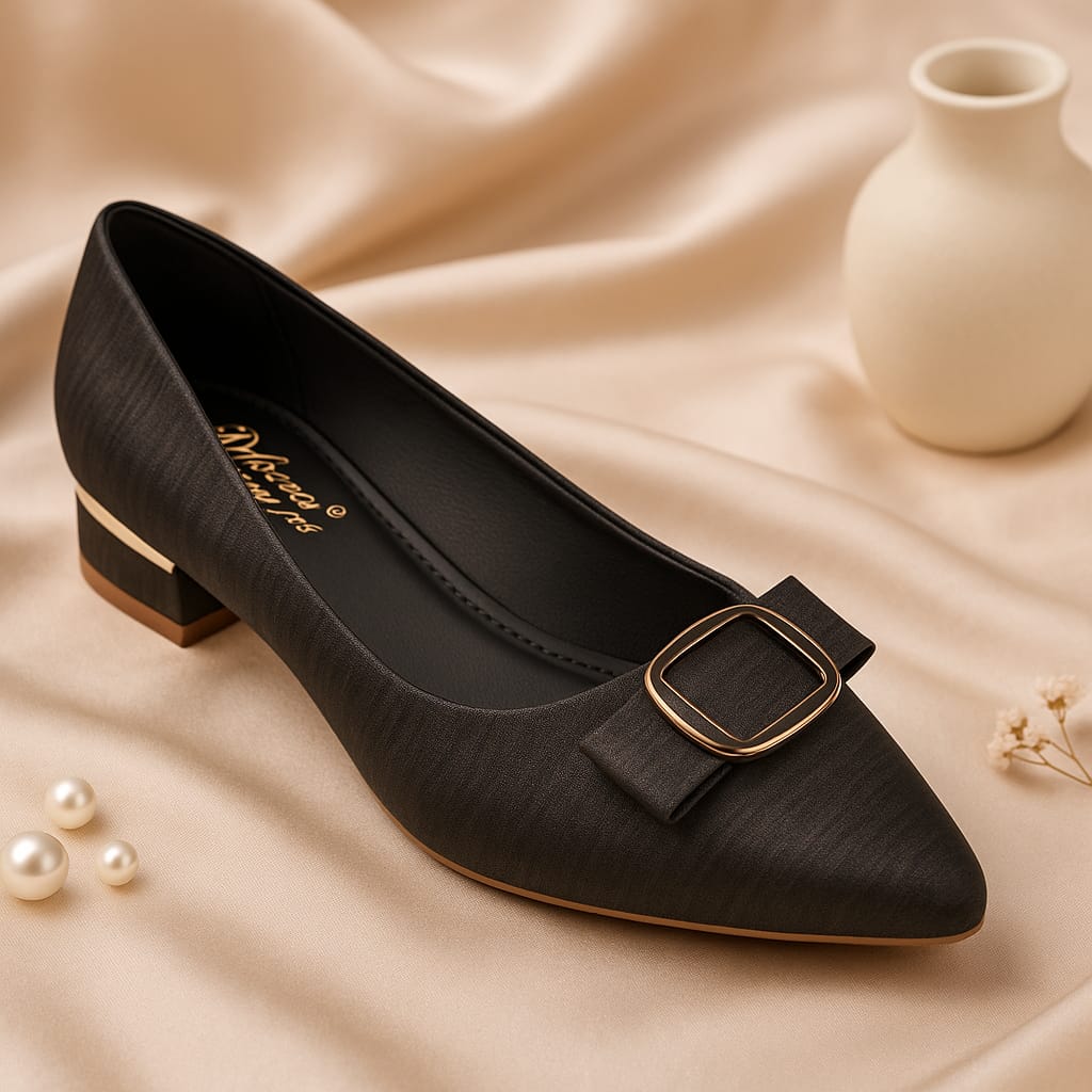 Elegant Buckle Pointed Toe Flats for women - Perfect for office and casual outings & ethinc parties.  (LB-2002)