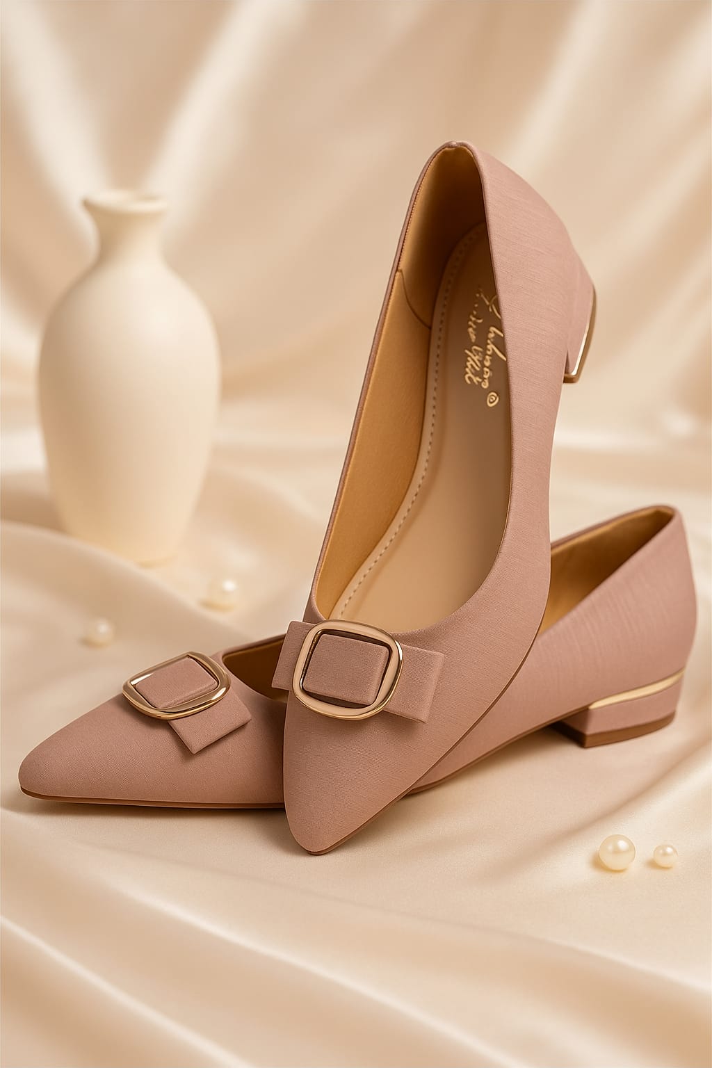 Elegant Buckle Pointed Toe Flats for women - Perfect for office and casual outings & ethinc parties.  (LB-2002)