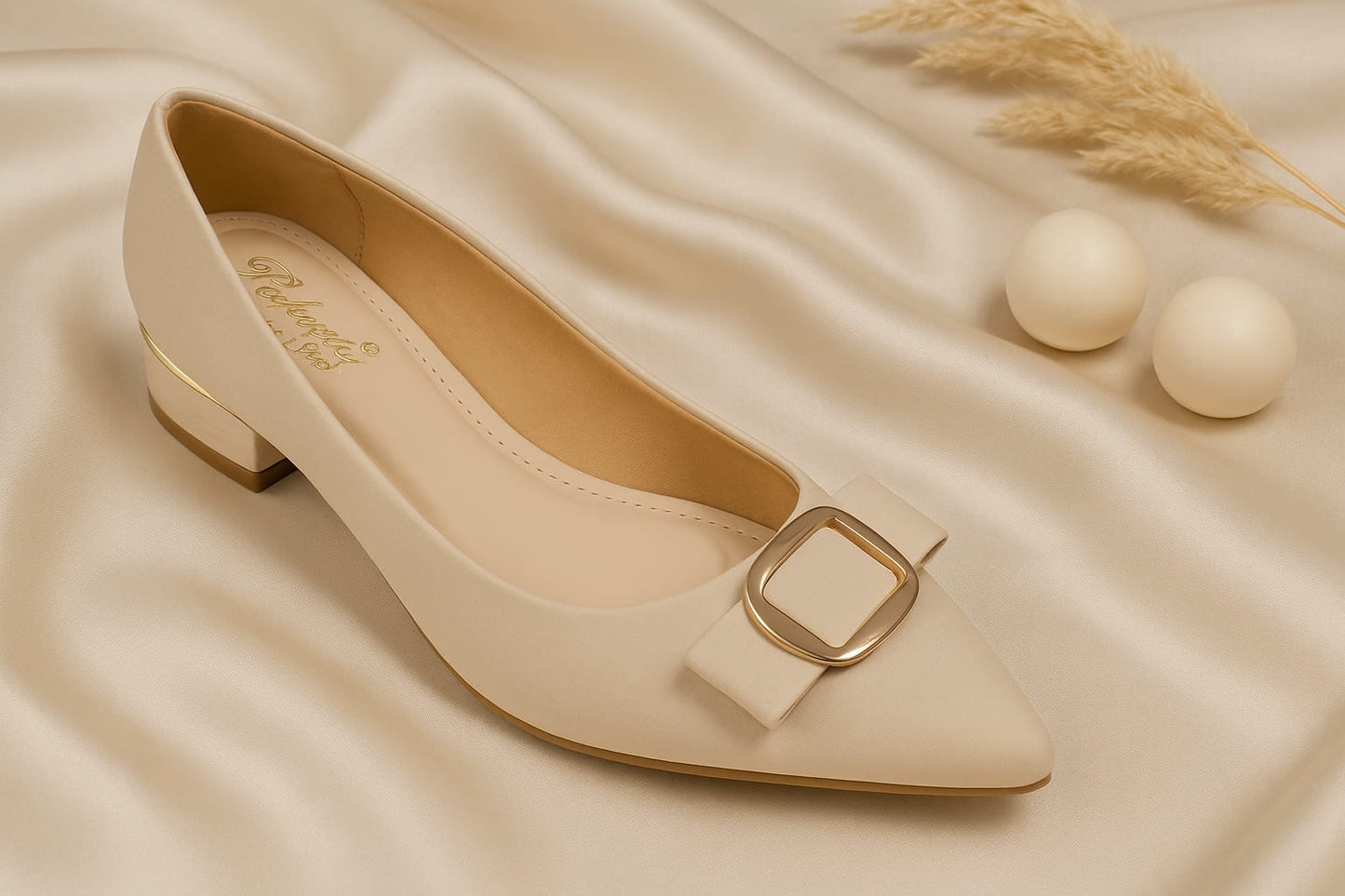 Elegant Buckle Pointed Toe Flats for women - Perfect for office and casual outings & ethinc parties.  (LB-2002)