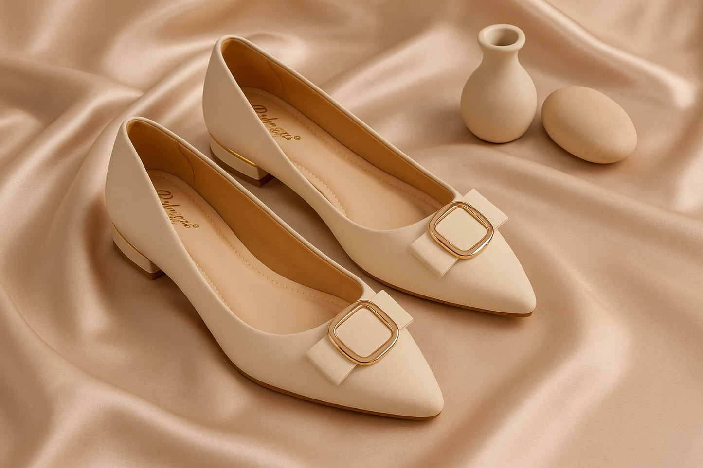 Elegant Buckle Pointed Toe Flats for women - Perfect for office and casual outings & ethinc parties.  (LB-2002)