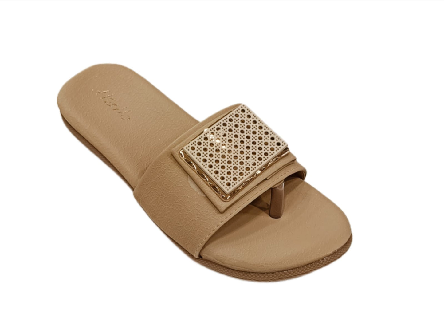 Kids’ Stylish Slip-On Chappal with Square Embellished Strap – Comfortable Daily Wear Sandals (KC-03)