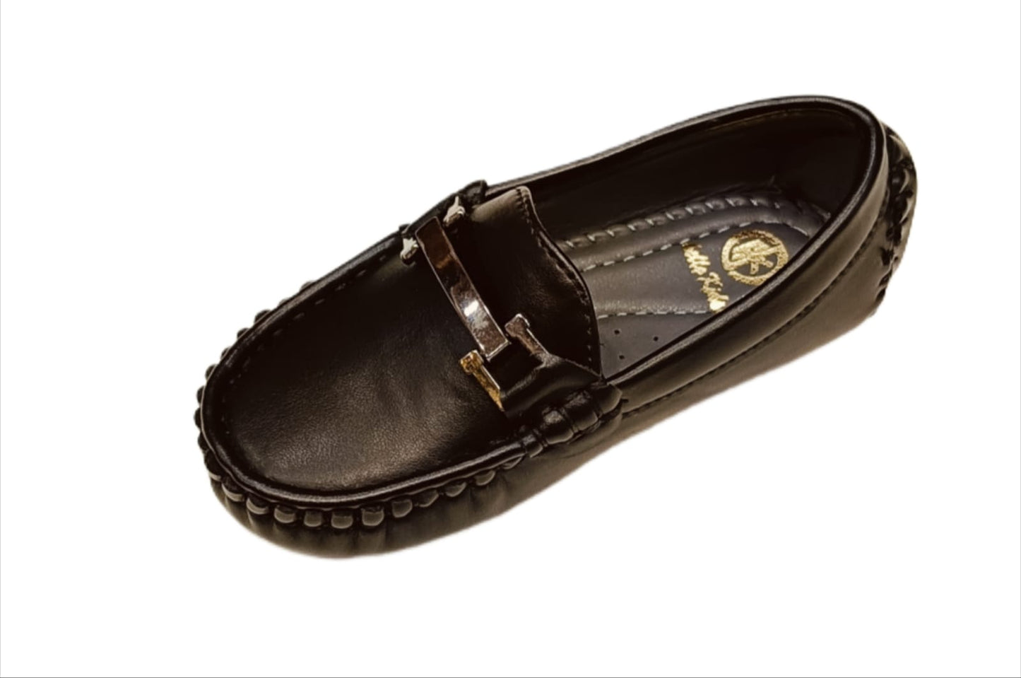 Stylish Kids’ Moccasin Loafers with Metal Bar (KL-018)