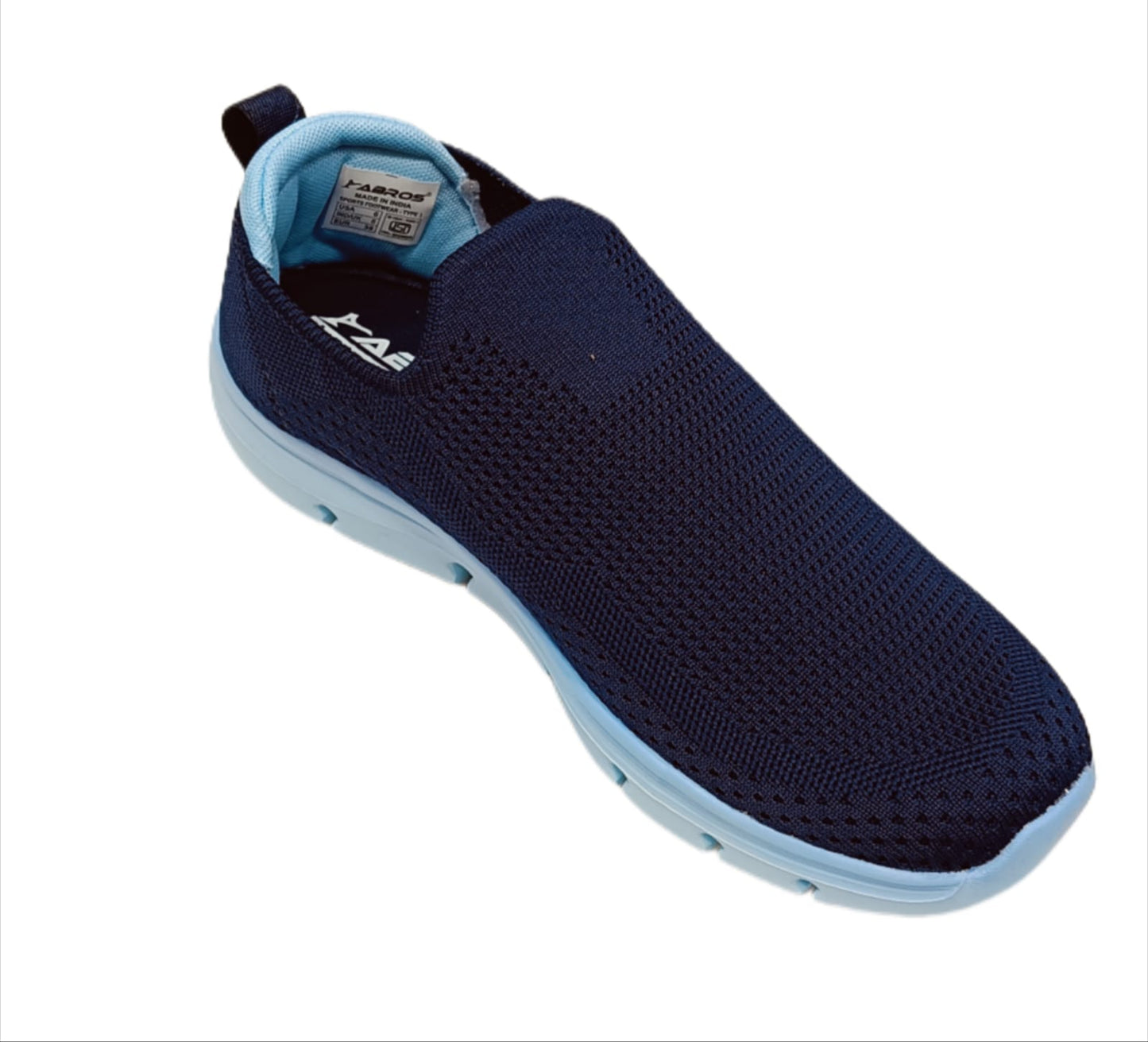 Women’s Navy Blue Mesh Slip-On Sports Shoes with Cushioned Sole (FAUNA)