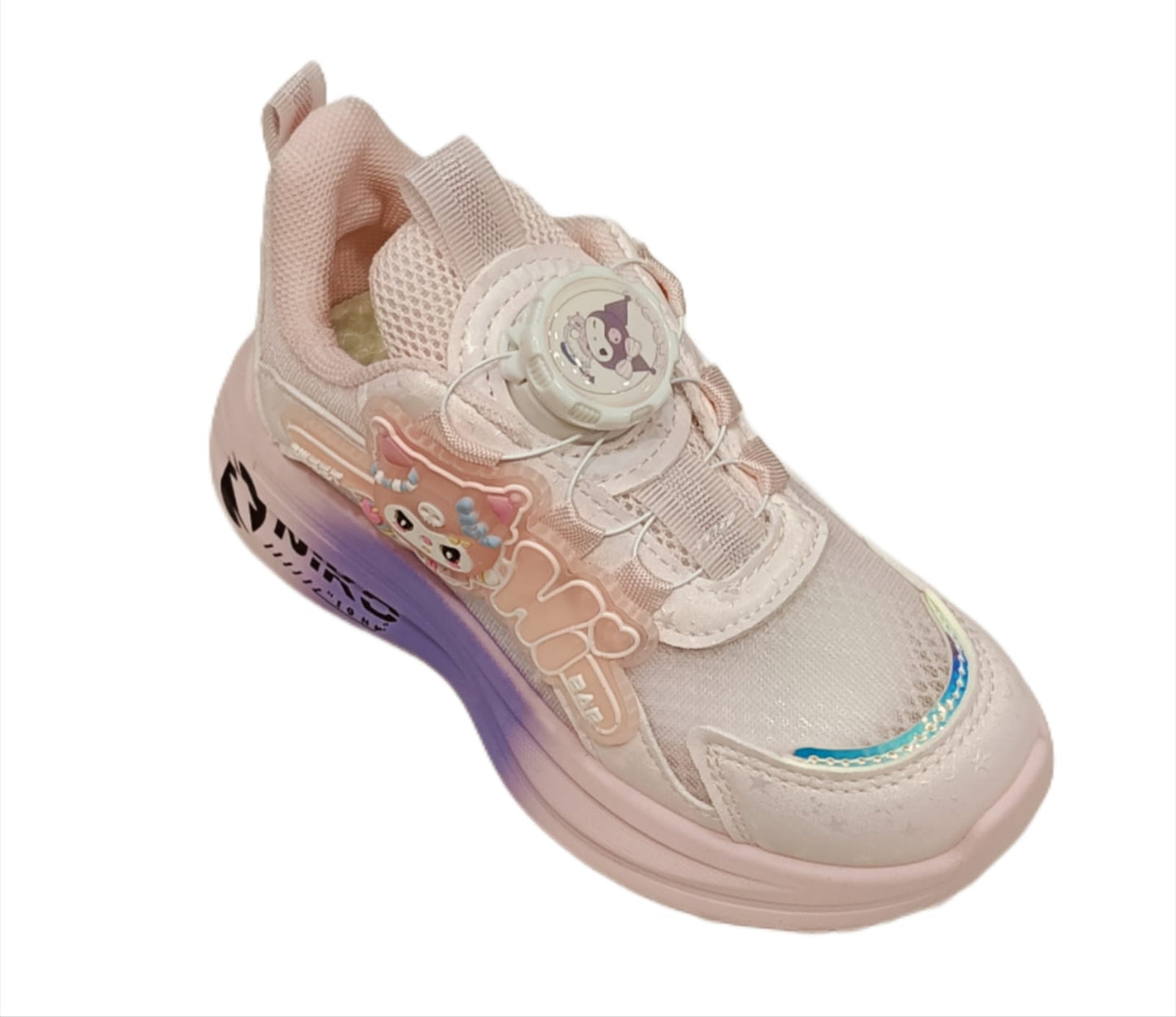 Kids’ Cartoon Character Sneakers – Pink Mesh Casual Sports Shoes (SS-8802)
