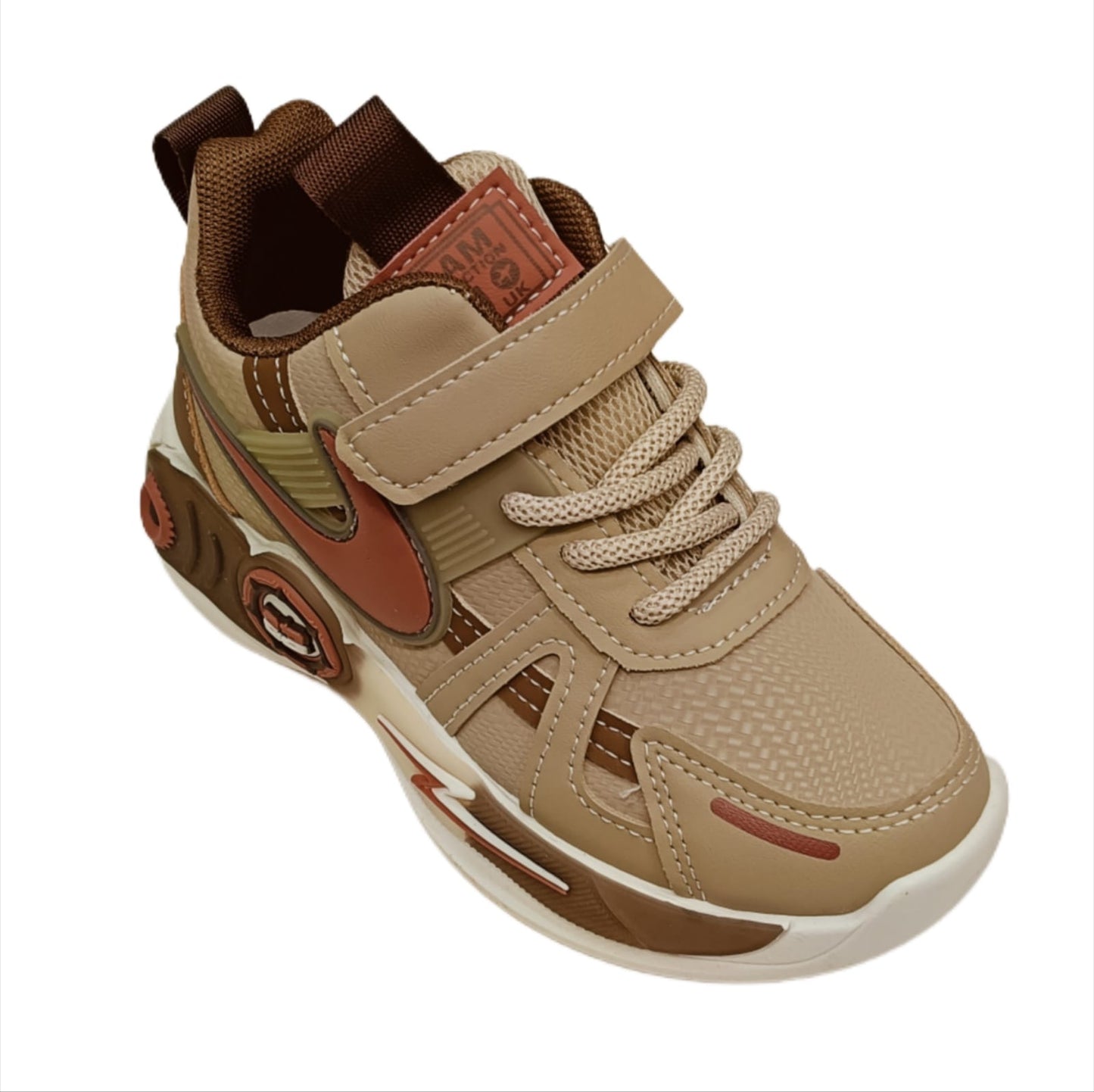 Kids’ Stylish Sports Sneakers with Velcro & Lace-Up Design – Dual Color Variants (SS-C82)