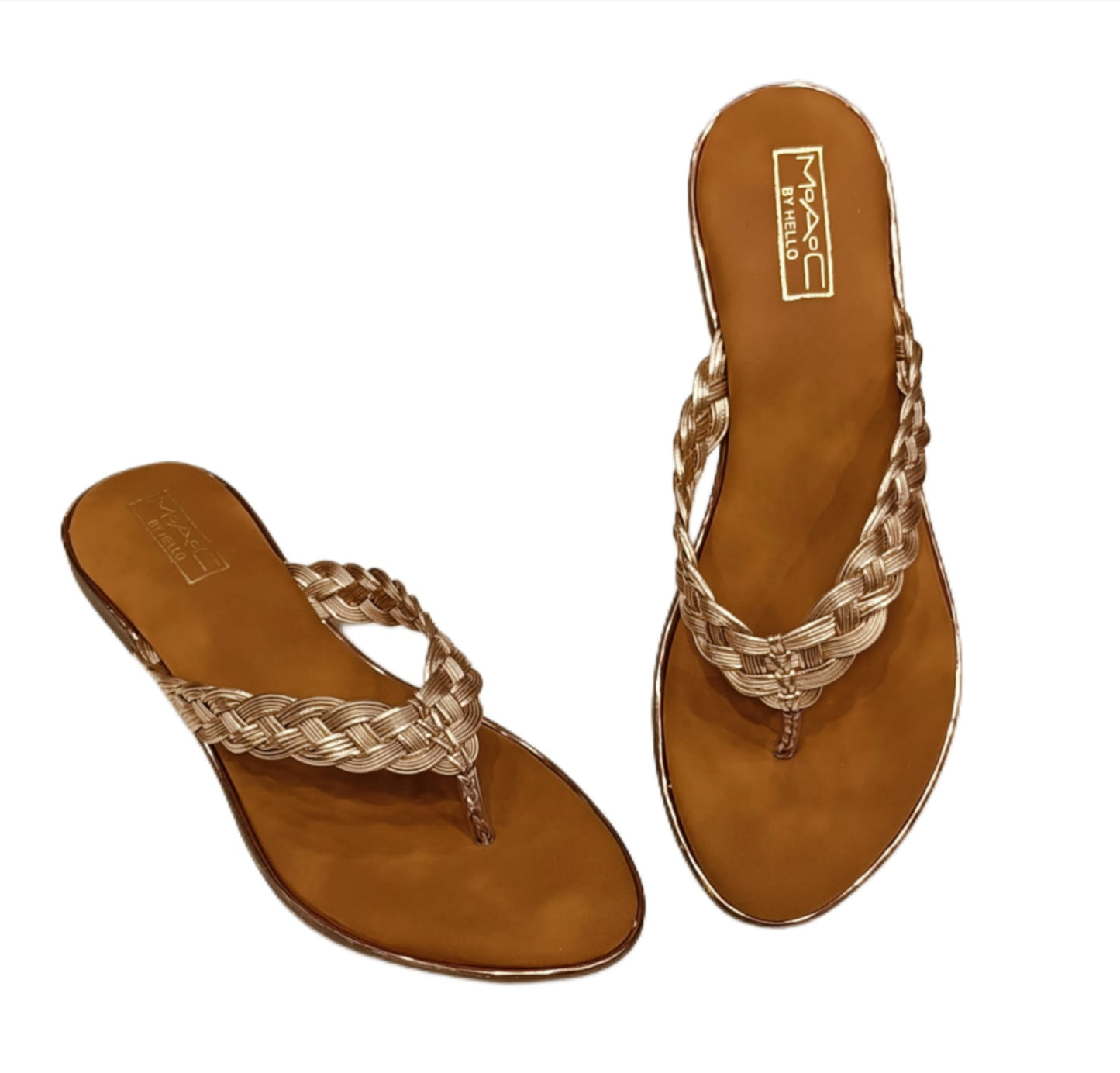 Mac by Hello Women’s Braided Strap Flip-Flop Flats (LC-736)