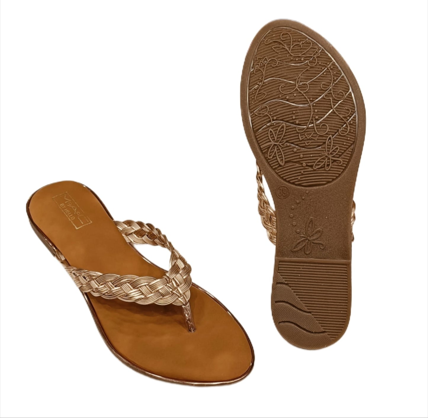 Mac by Hello Women’s Braided Strap Flip-Flop Flats (LC-736)