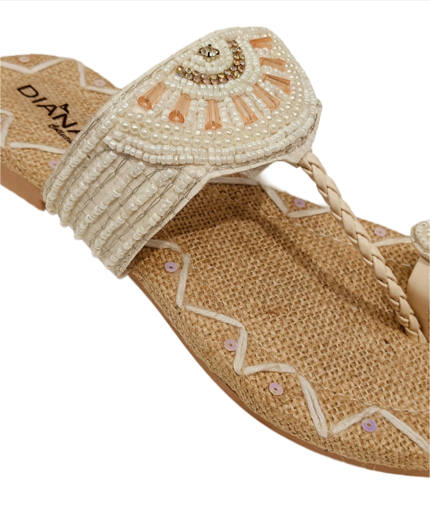 Ethnic Beaded Kolhapuri Flats for Women (LC-152)