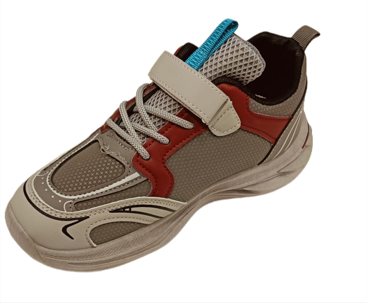 Stylish Sports Sneakers with Velcro Strap & Lace Design – Lightweight, Breathable & Shock-Absorbent (SS-2980)