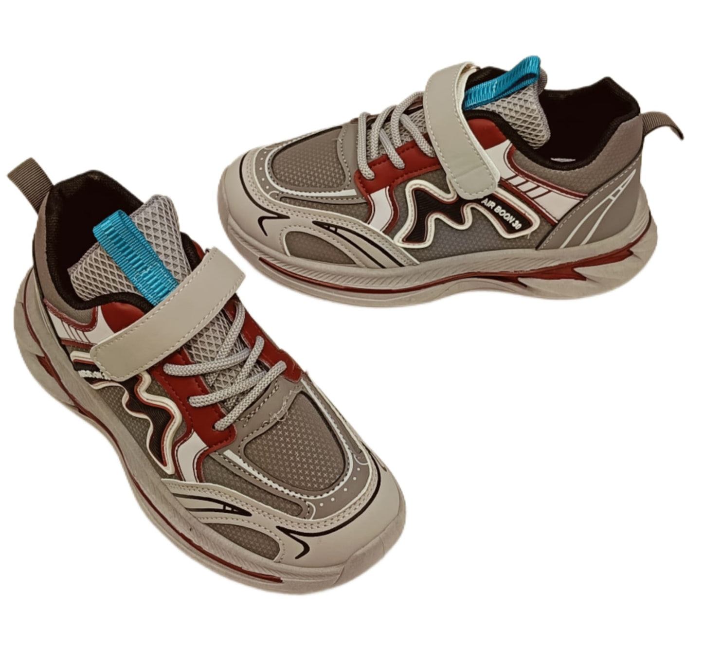 Stylish Sports Sneakers with Velcro Strap & Lace Design – Lightweight, Breathable & Shock-Absorbent (SS-2980)