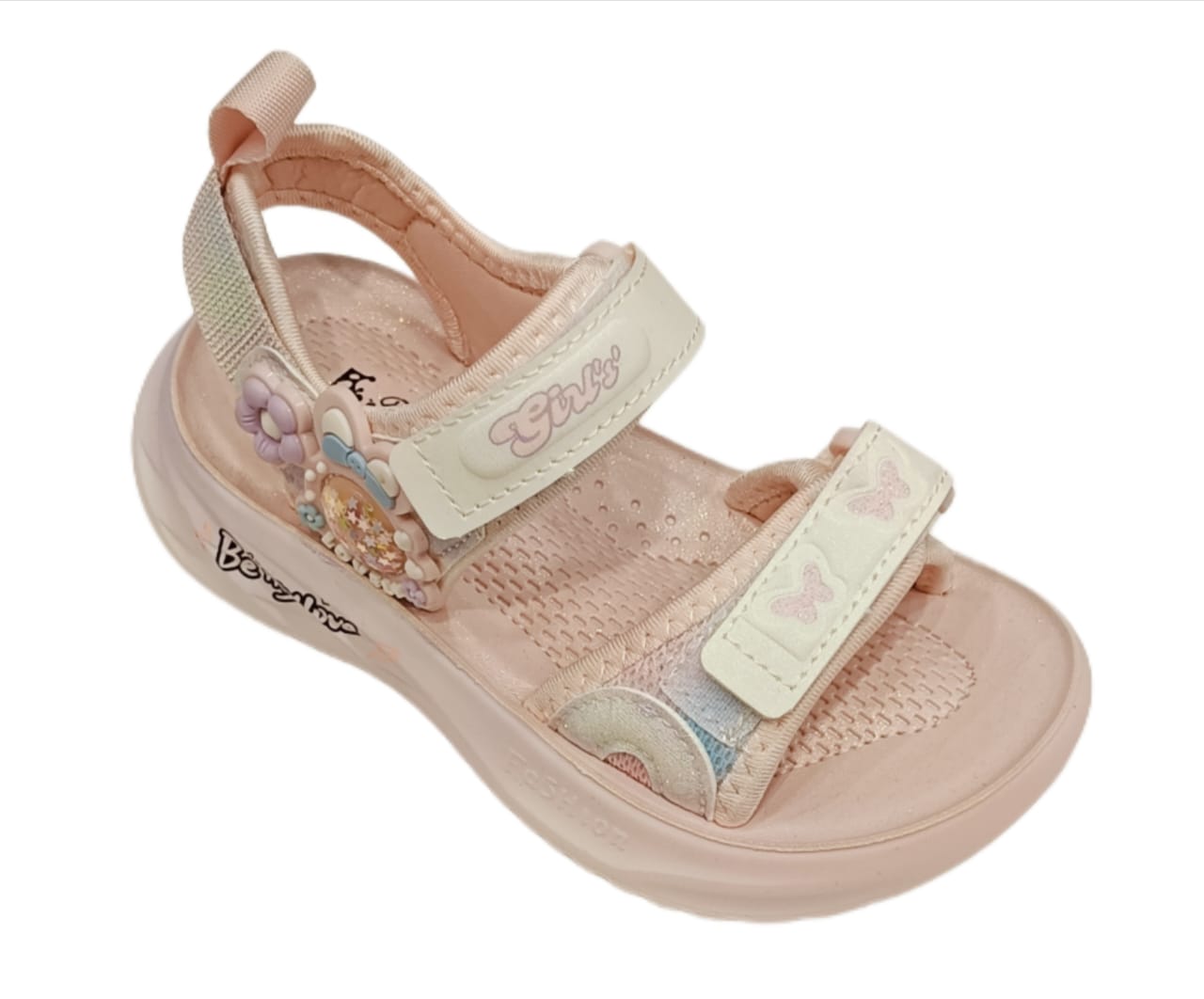 Girls’ Cute Cartoon Design Lightweight Velcro Sandals (KS-3509)