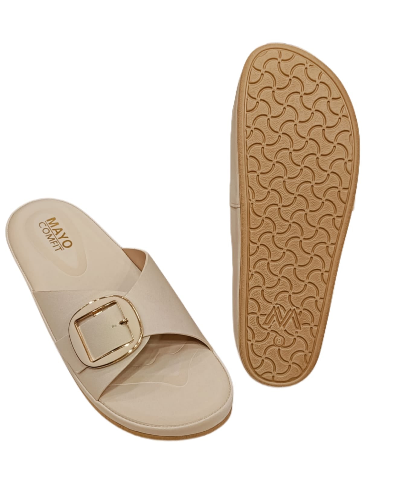 Mayo Comfit Women’s Slip-On Comfort Sandals with Stylish Buckle (LC-33036)