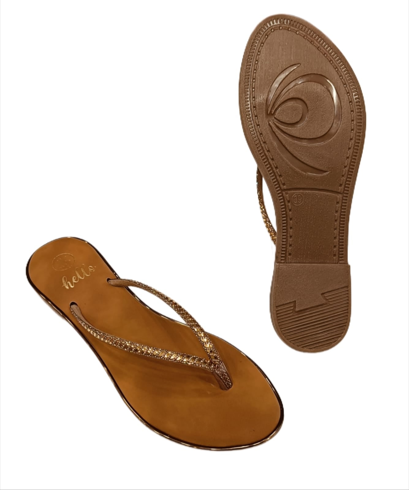 Hello Women’s Stylish Embellished Flip-Flop Sandals (LC-742)