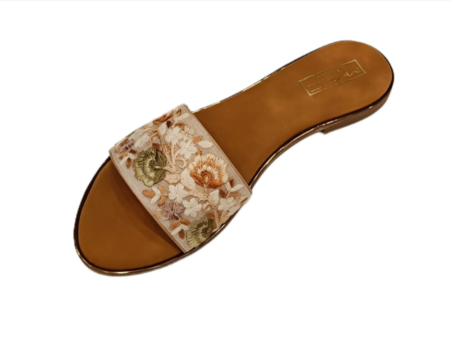 Women’s Embroidered Ethnic Slip-On Flats with Open Toe (LC-741)