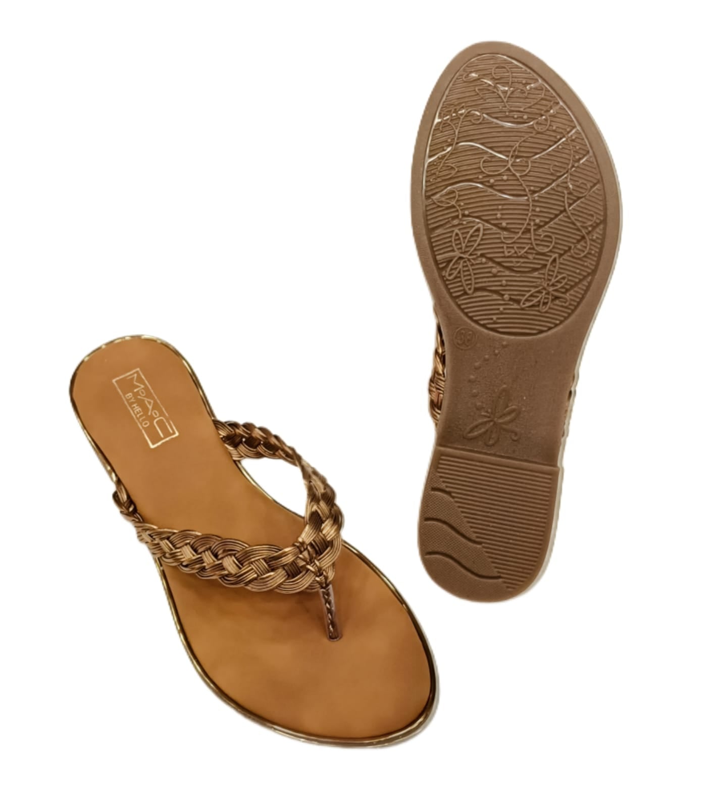 Mac by Hello Women’s Braided Strap Flip-Flop Flats (LC-736)