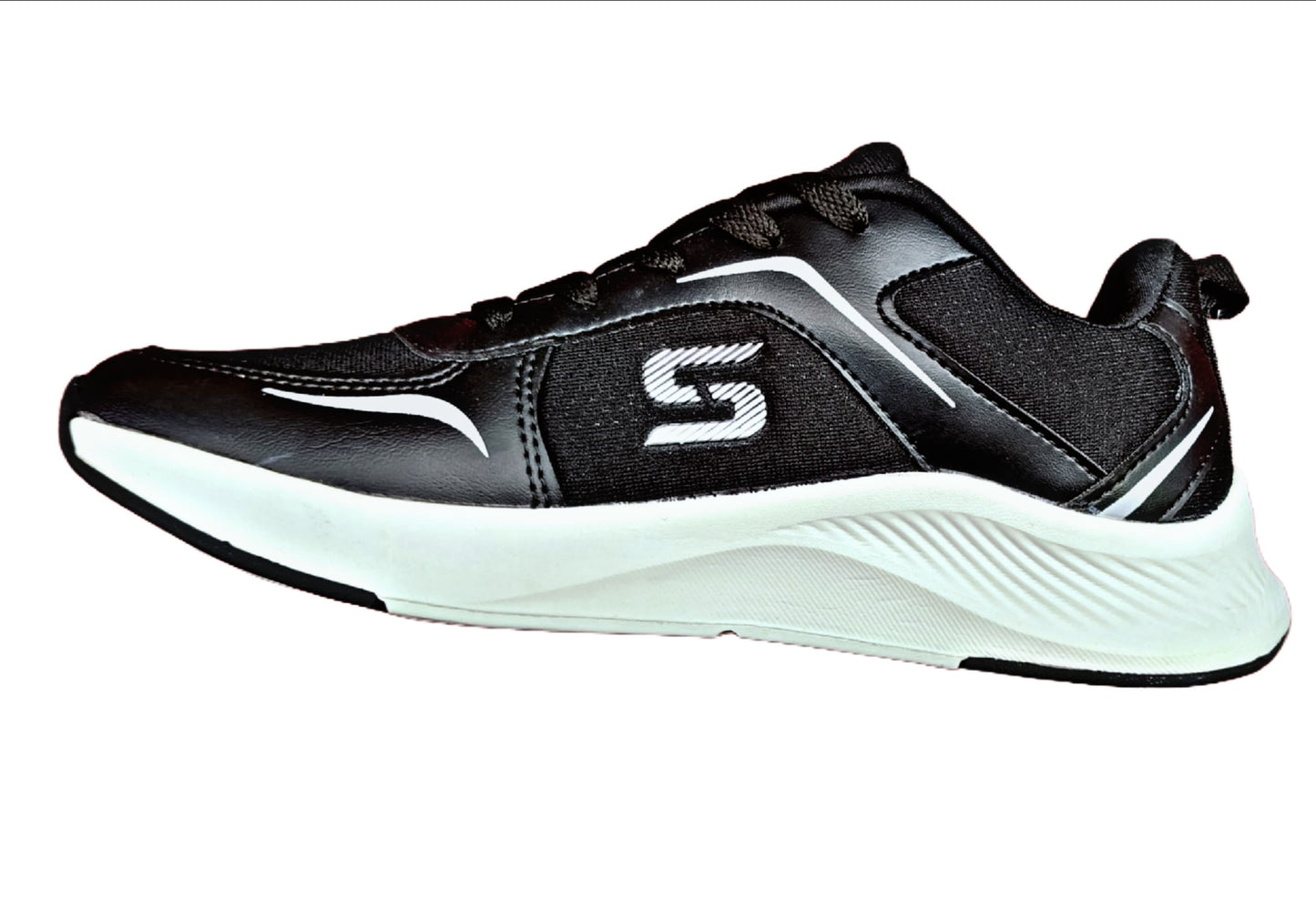 Acerok Men’s Lightweight Black Sports Running Shoes (synergy)