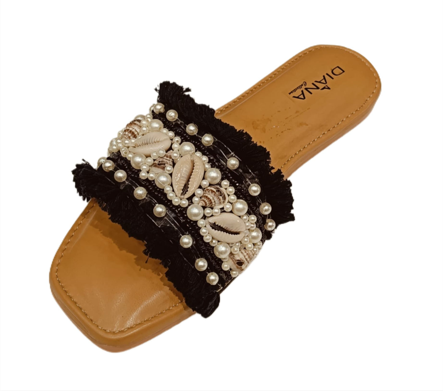 Women's Embellished Beach-Inspired Slide Flats (LC-147)