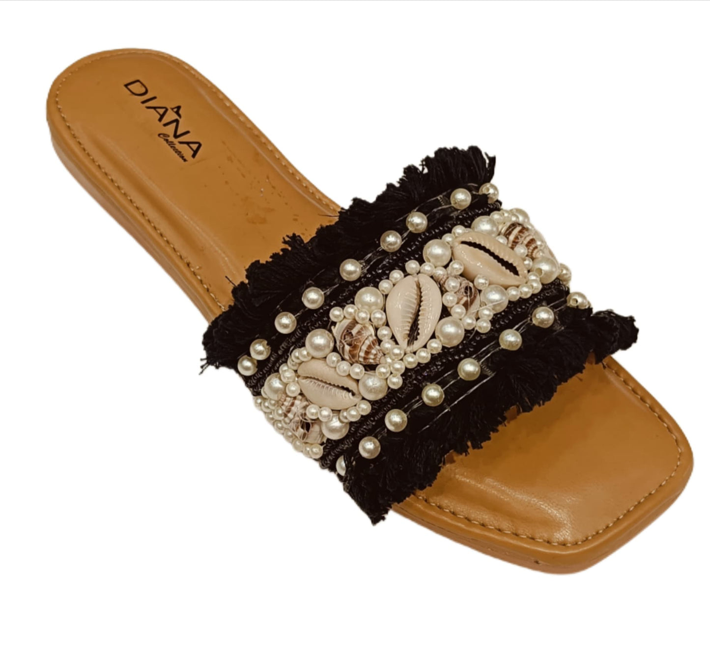 Women's Embellished Beach-Inspired Slide Flats (LC-147)
