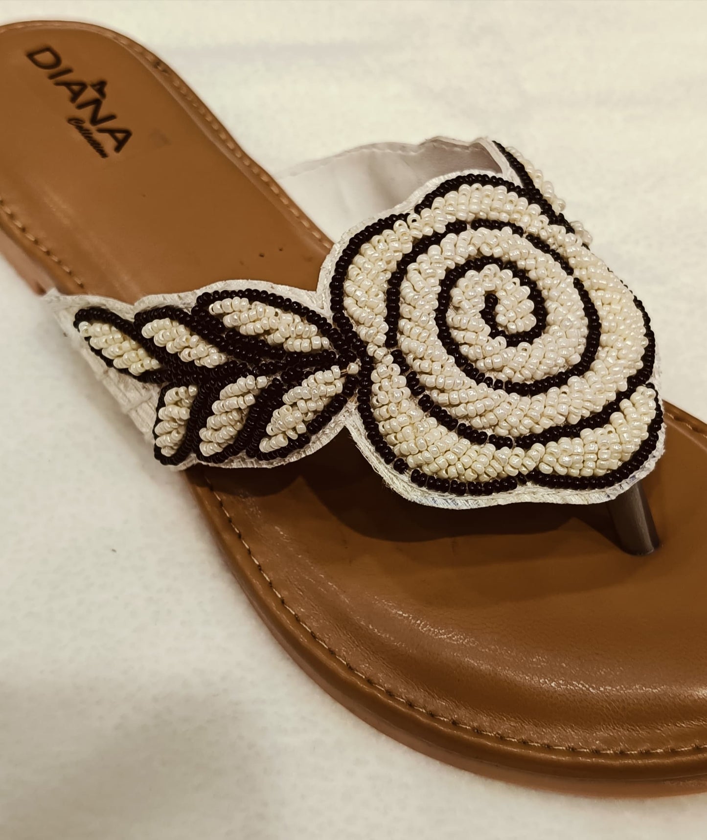Women's Beaded Rose Embellished Flats (LC-149)