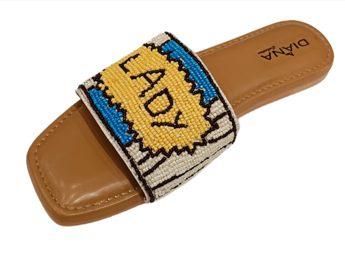 Embellished Beaded Slide Flats for Women (LC-BOSS)