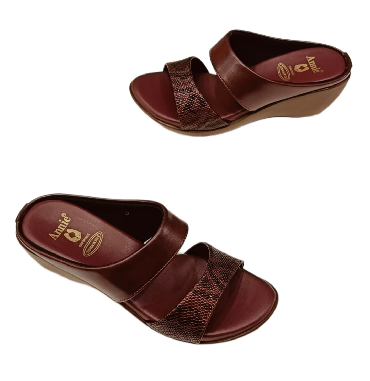 Annie Dual Strap Wedge (7083)