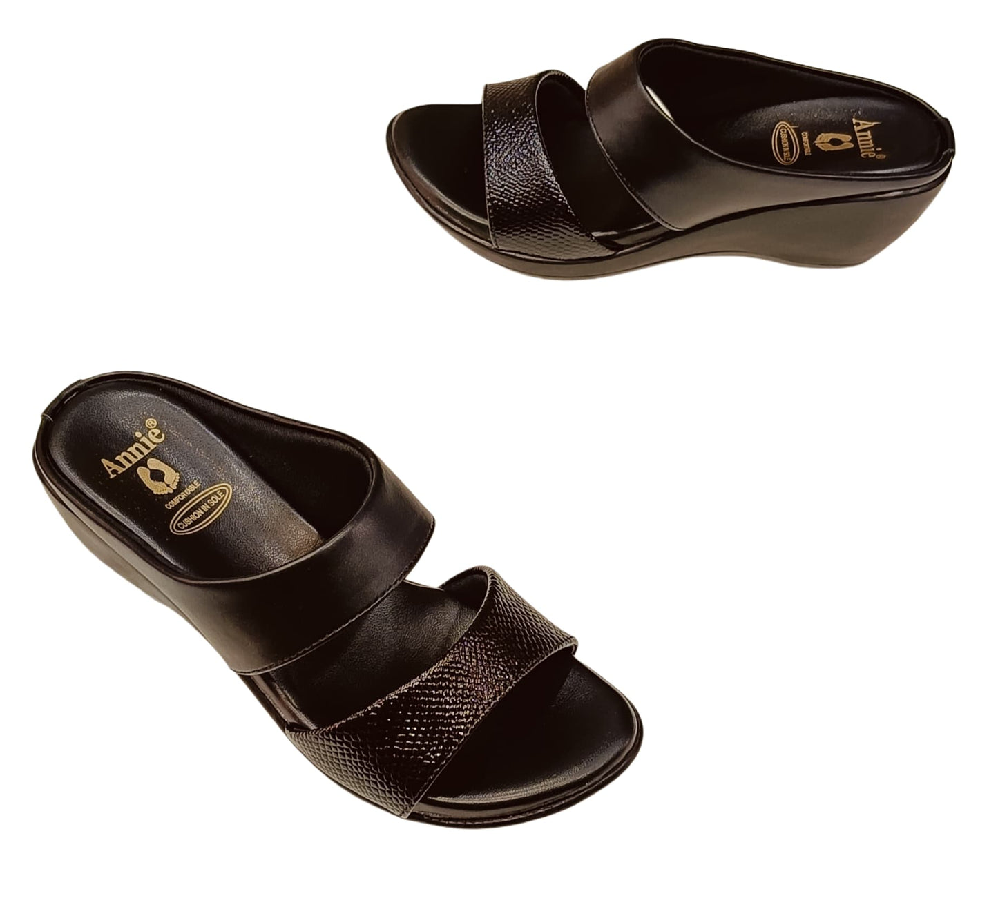 Annie Dual Strap Wedge (7083)